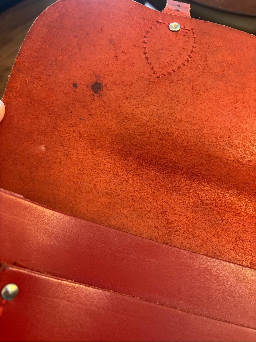 The Cambridge Satchel Company Red Leather Satchel Crossbody - Picture 9 of 9